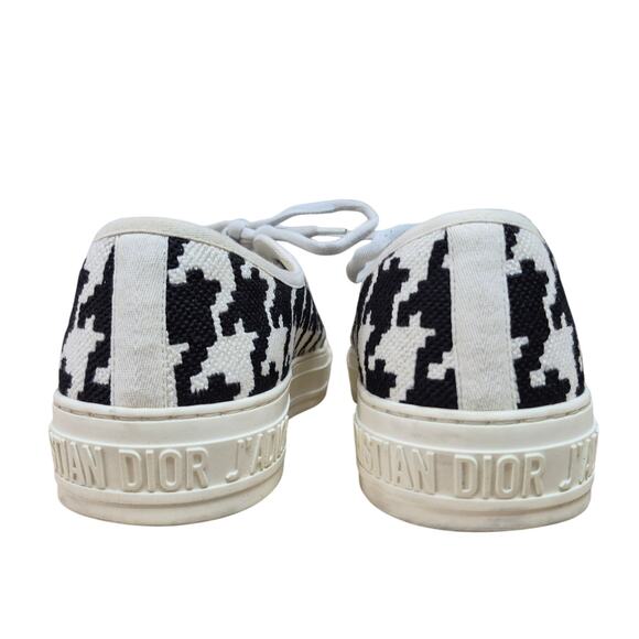 Christian Dior Black White Houndstooth Walk N Dior Sneakers Shoes 39 1/2 9 1/2 - Picture 5 of 8